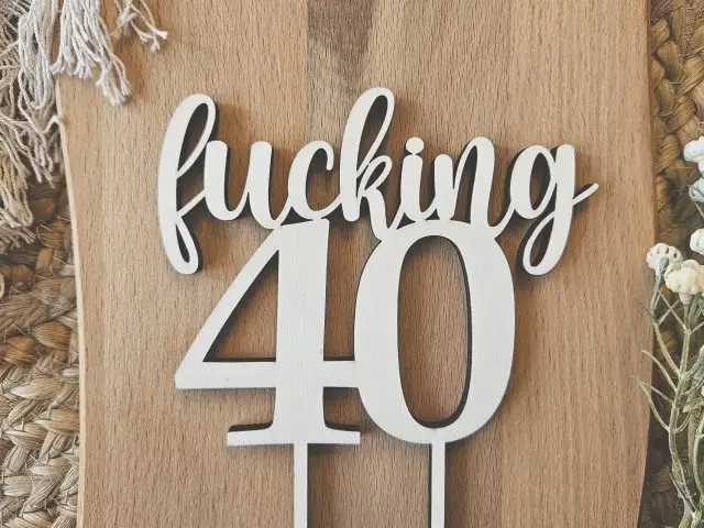 Tortenstecker "40. Geburtstag 3" Cake Topper Tortendeko