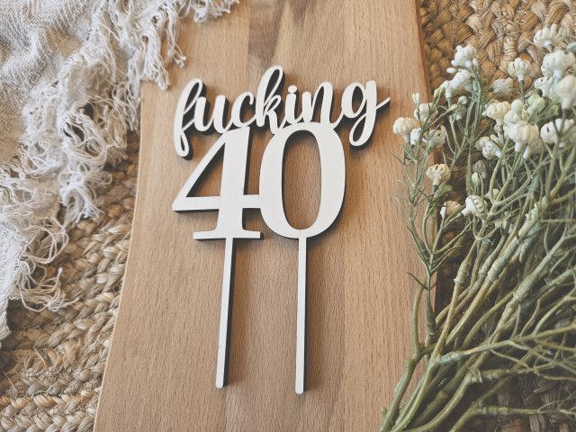 Preview: Tortenstecker "40. Geburtstag 3" Cake Topper Tortendeko