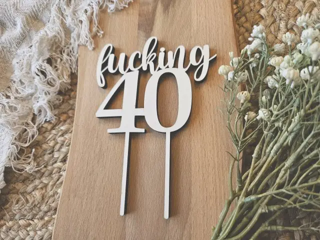 Tortenstecker "40. Geburtstag 3" Cake Topper Tortendeko