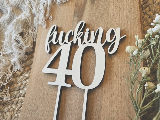 Preview: Tortenstecker "40. Geburtstag 3" Cake Topper Tortendeko