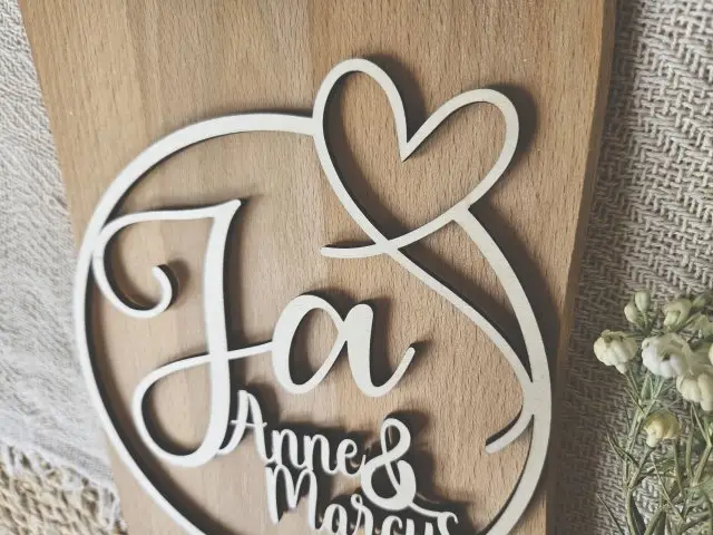 Cake Topper Schriftzug "Hochzeit 4" Lasercut