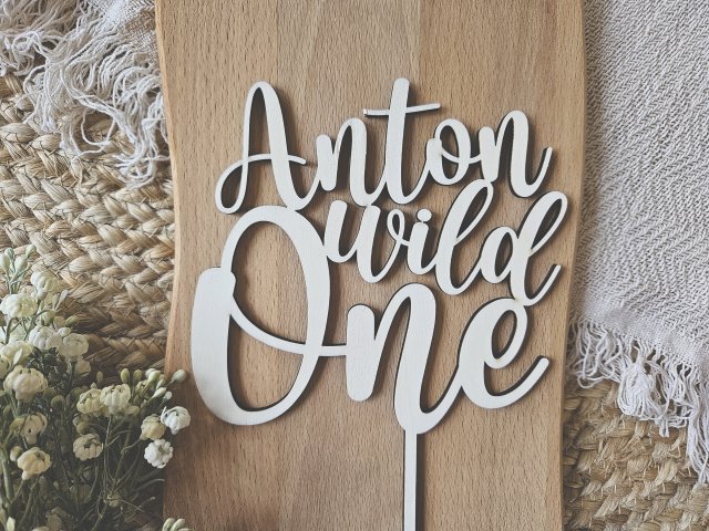 Preview: Cake Topper Schriftzug "Geburtstag Wild One 16"