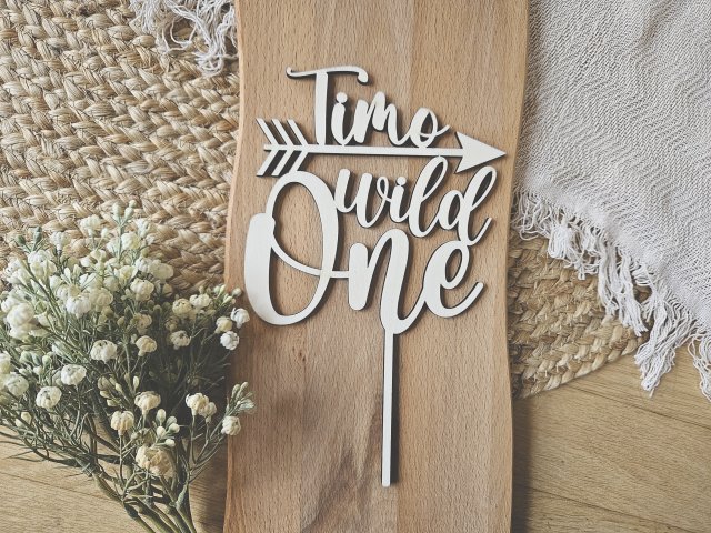 Preview: Cake Topper Schriftzug "Geburtstag Wild One 17"