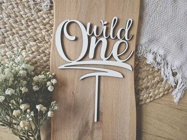 Cake Topper Schriftzug "Geburtstag Wild One 19"