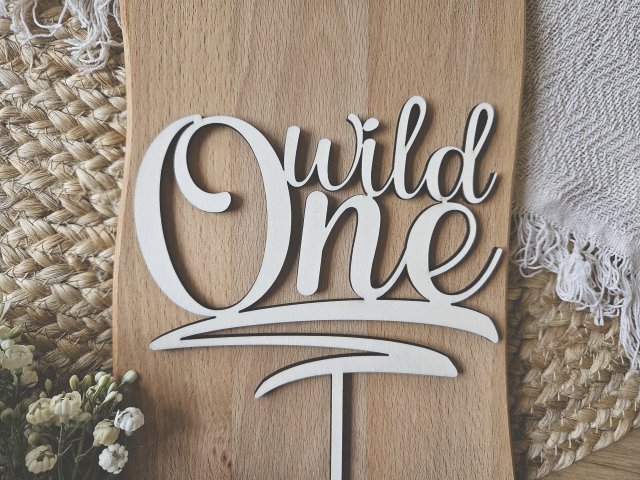 Preview: Cake Topper Schriftzug "Geburtstag Wild One 19"