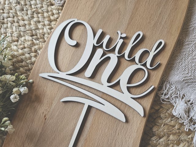 Preview: Cake Topper Schriftzug "Geburtstag Wild One 19"