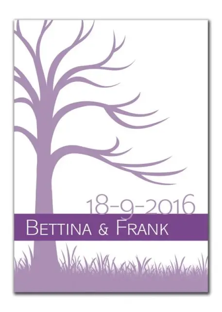 Gaestebaum Wedding Tree Konfirmation Hochzeit Bettina Frank lila
