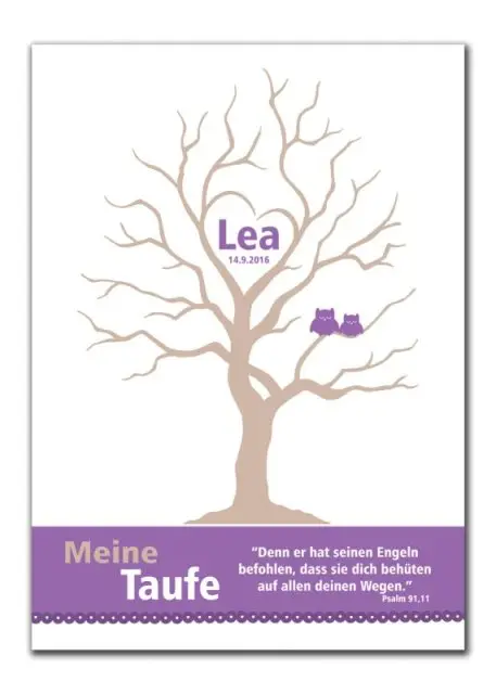 Gaestebaum Wedding Tree Konfirmation Hochzeit Lea lila