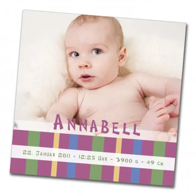 Geburtskarte Babykarte quadratisch 125 mm 210 Annabell pink