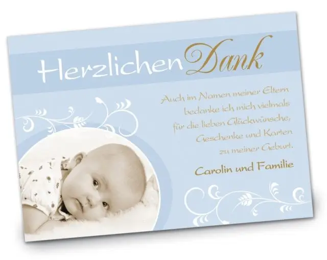 Geburtskarte Babykarte DIN A6 A5 quer Carolin blau