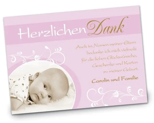 Geburtskarte Babykarte DIN A6 A5 quer Carolin pink