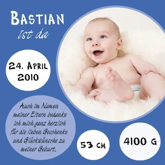 Geburtskarte Babykarte quadratisch 125 mm 210 Bastian blau