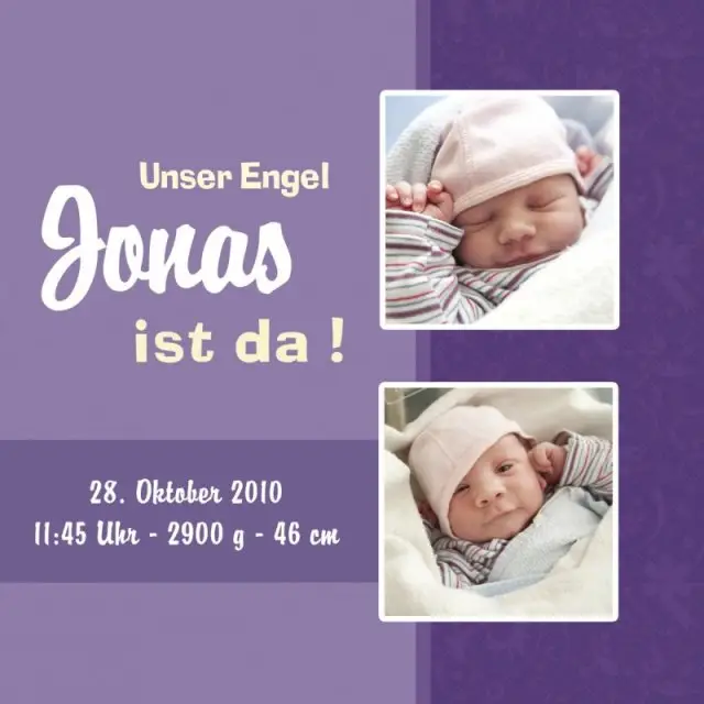 Geburtskarte Babykarte quadratisch 125 mm 210 Jonas lila