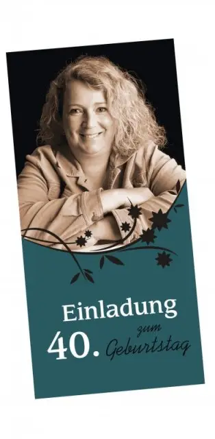 Geburtstag Einladungskarte DIN Lang hoch Geli gruen