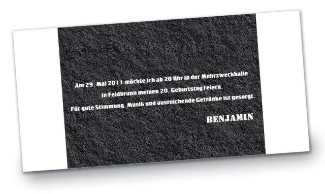 Geburtstag Einladungskarte DIN Lang quer Benjamin