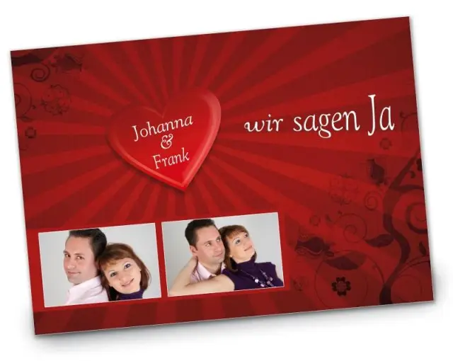 Hochzeit Einladungskarte DIN A6 A5 Johanna Frank rot