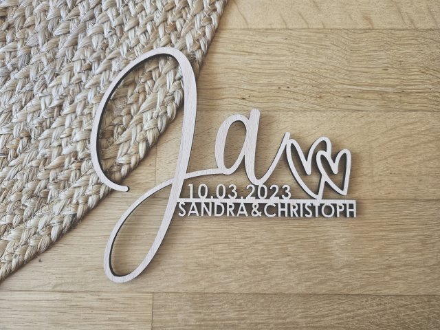 Lasercut "Hochzeit 1" mit individuellem Laserschnitt