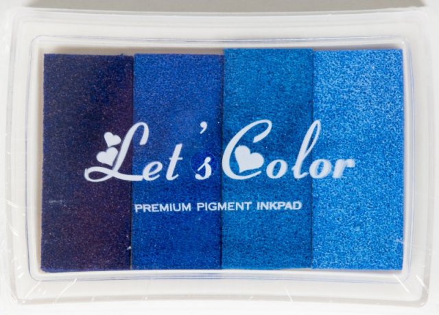 Stempelkissen für Wedding Tree Fingerabdruck Leinwand blau
