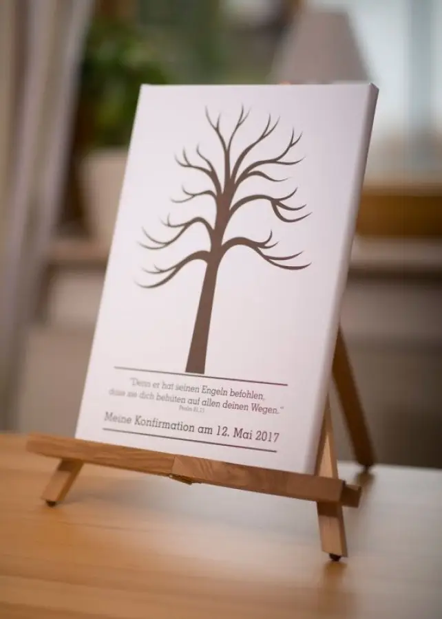 Wedding Tree Gästebaum auf Leinwand mit Keilrahmen "Benjamin"