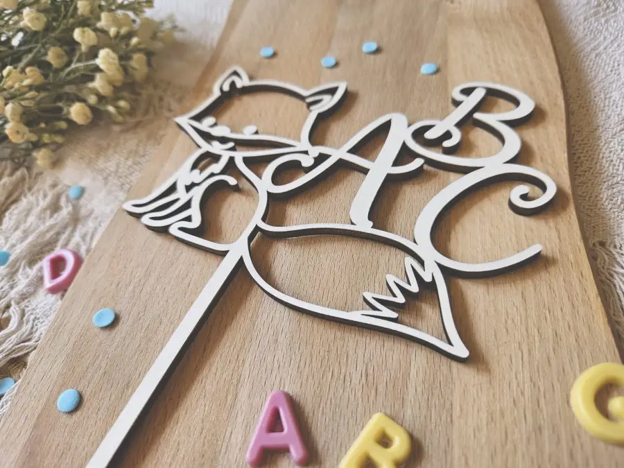 Cake Topper Schriftzug "Einschulung / Schulkind 1" Lasercut