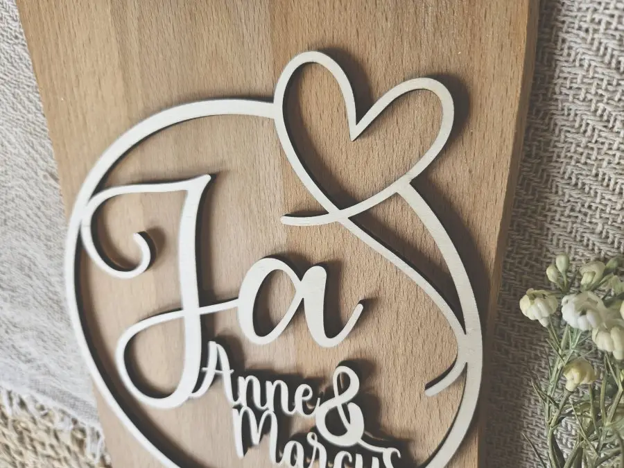 Cake Topper Schriftzug "Hochzeit 4" Lasercut