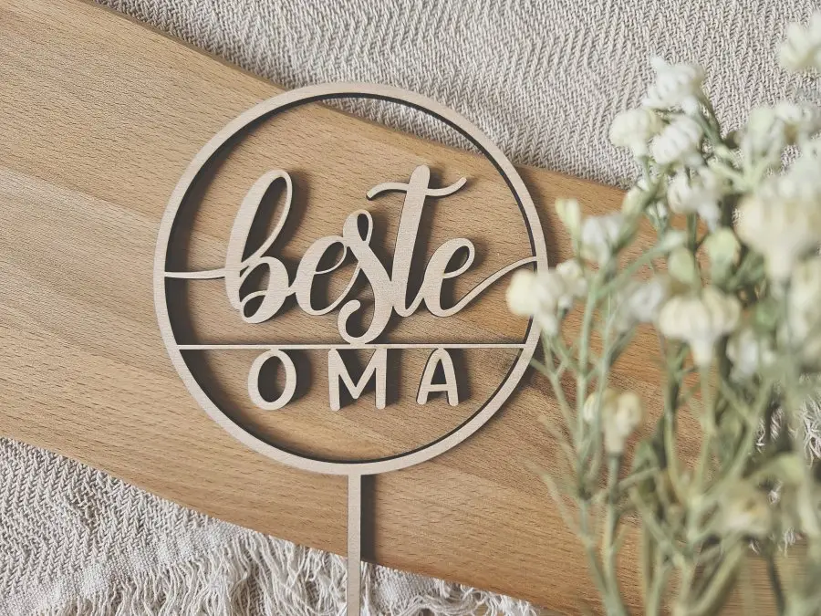 Cake Topper Schriftzug "Oma 1" Lasercut