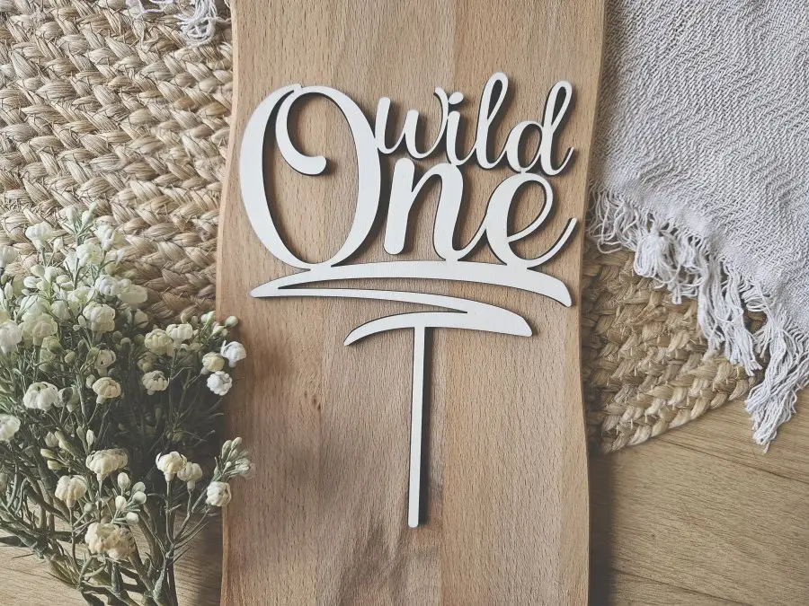 Cake Topper Schriftzug "Geburtstag Wild One 19"