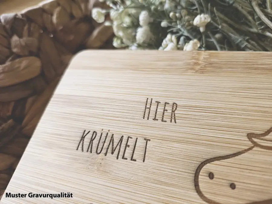Frühstücksbrettchen "Waschbär" aus Bambusholz - personalisiert mit Namen Frühstücksbrettchen "Waschbär" aus Bambusholz - personalisiert mit Namen