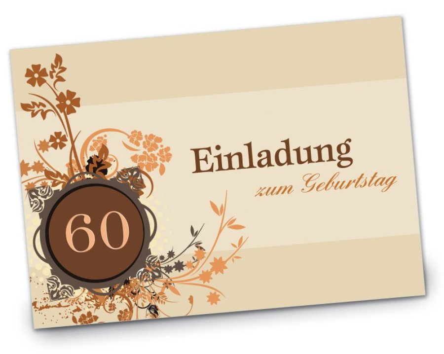 Geburtstag Einladungskarte DIN A6 A5 quer Else beige