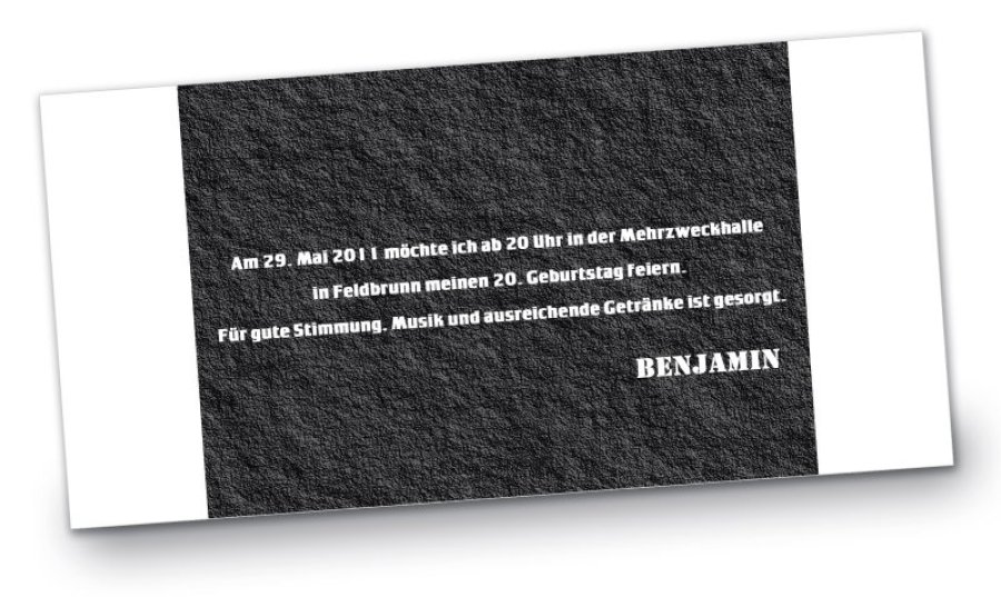Geburtstag Einladungskarte DIN Lang quer Benjamin