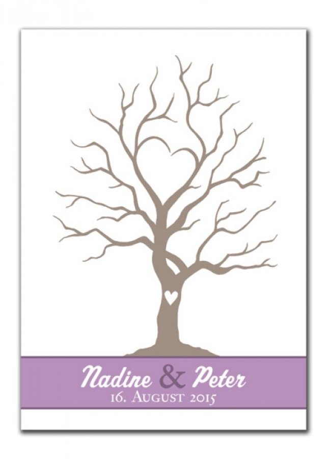 Wedding Tree Gästebaum auf Leinwand mit Keilrahmen "Nadine und Peter"